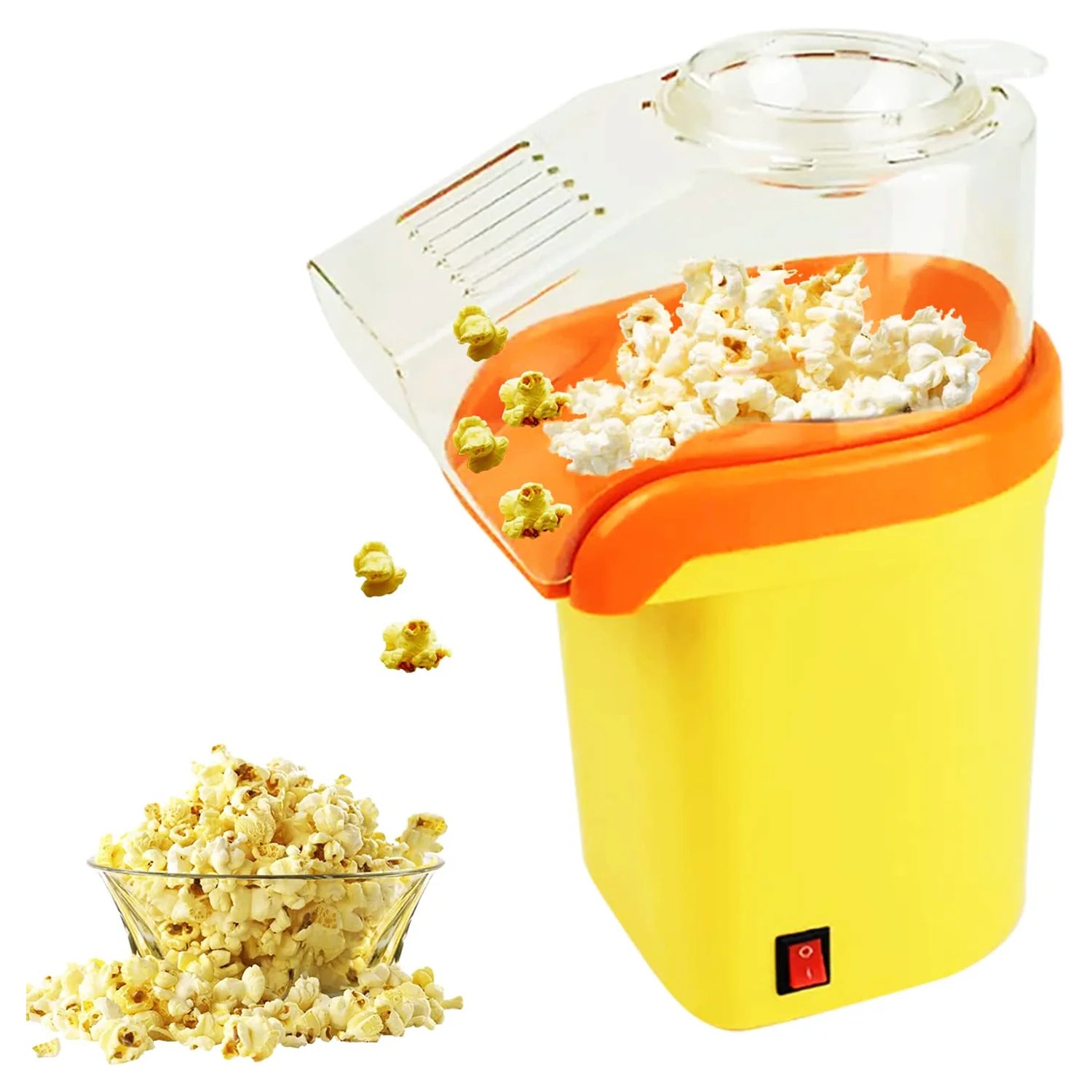 5Core Popcorn Machine 16 Cup Hot Air Popper Mini Portable Electric Pop Corn Maker YELLOW